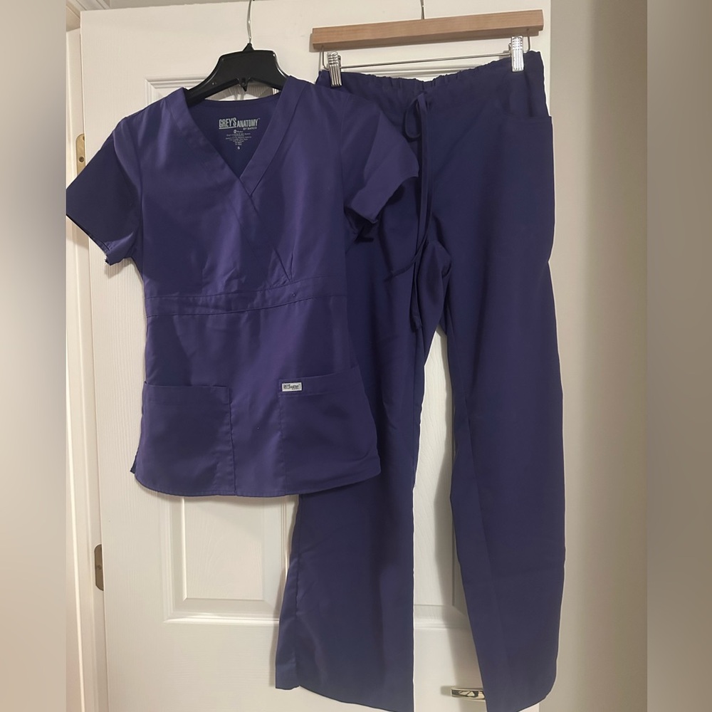 Grey's Anatomy Deep Royal Purple Scrub Set